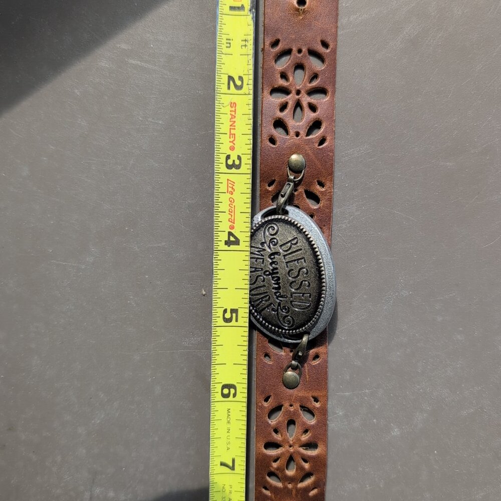 Blessed Beyond Measure Leather Banded Bracelet - Picture 5 of 6